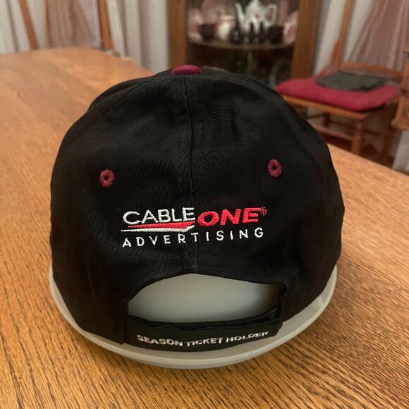 Men's Idaho Falls Chukars Black/Maroon Hook and Loop Baseball Hat Cap - Picture 7 of 10